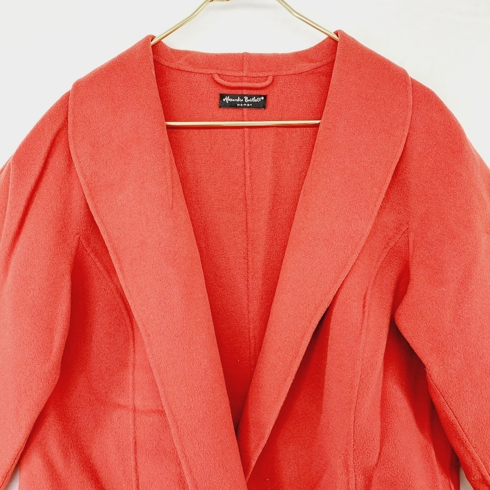 Alexandra Bartlett Deep Rusty Orange Wool Pea Coa… - image 2